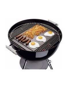 Plancha de hierro colado reversible para barbacoas de carbón